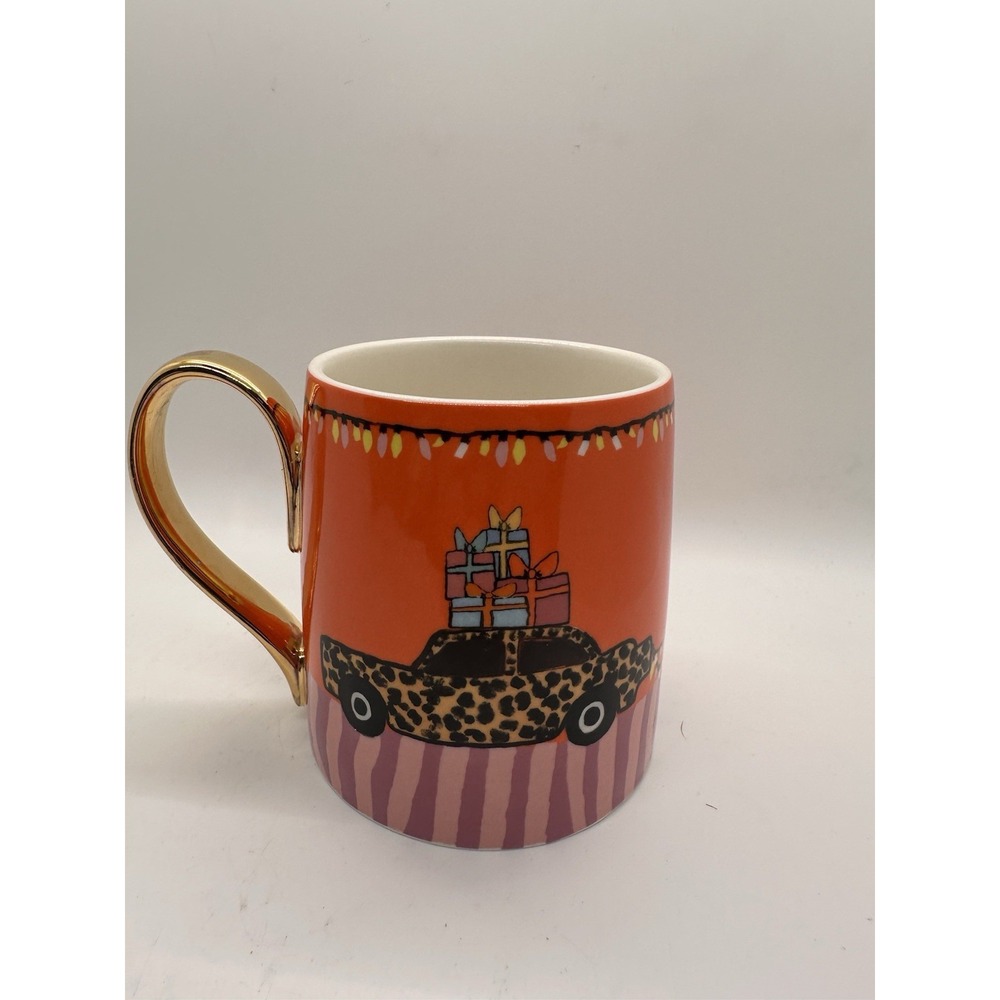 Anthropologie Kendra Dandy Gifts In Transport Bouffants & Broken Hearts Mug 15oz